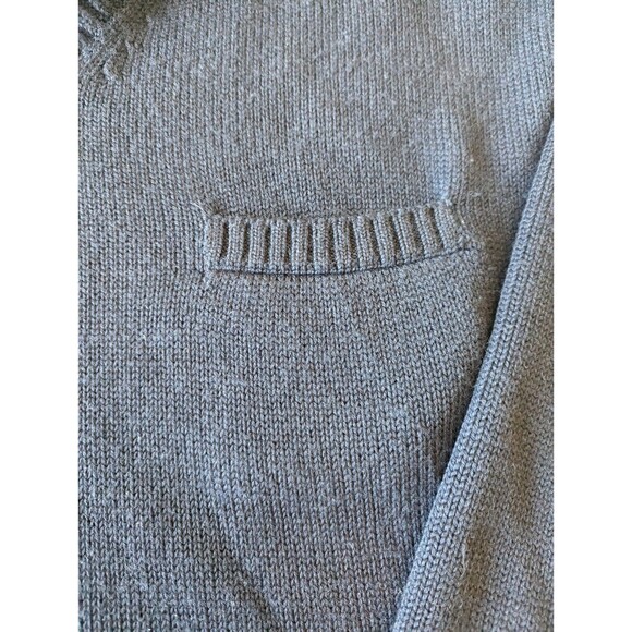 Marks & Spencer Sweater Womens Large Wool Knit Pullover‎ Navy Blue V Neck Collar - Picture 5 of 9